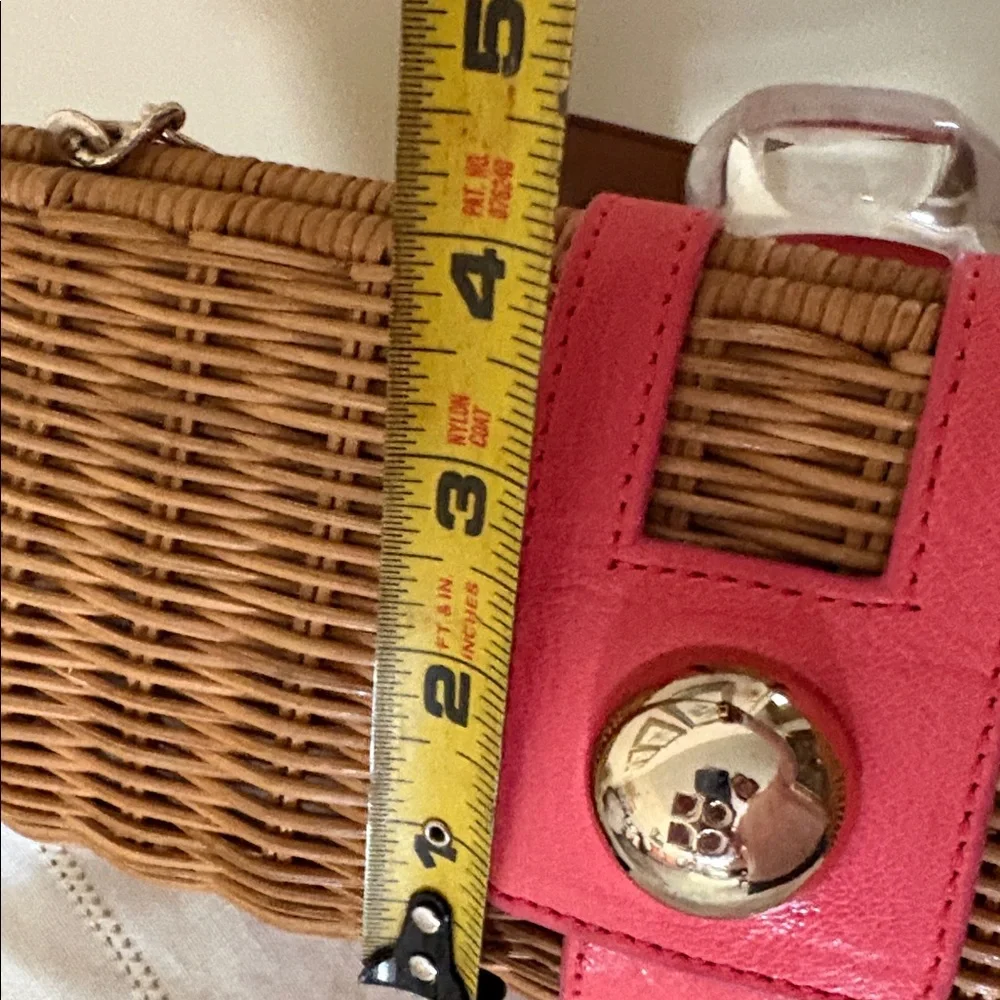 Kate Spade Chic Pink and Brown Woven Clutch - Picture 5 of 5